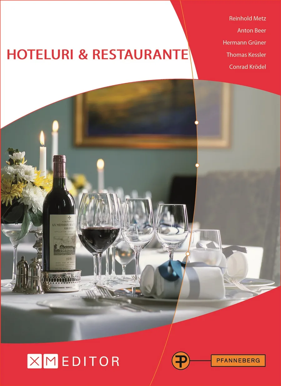 Coperta manualului „Hoteluri și Restaurante”, ediția în limba română